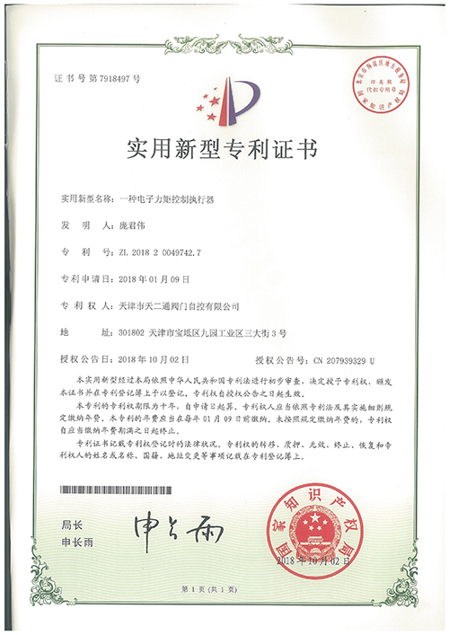 patent certificate