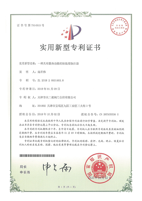 patent certificate