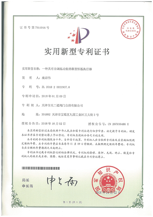 patent certificate